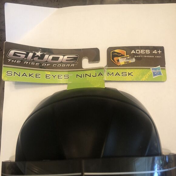 Snake Eyes Ninja Mask Rise of Cobra G I Joe Hasbro Age 4+ Halloween Costume - Picture 2 of 3